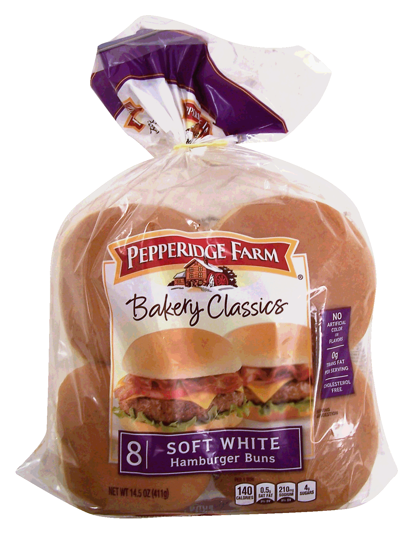 Pepperidge Farm Bakery Classics soft white hamburger buns, 8-count Full-Size Picture